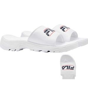 Fila Disruptor Bold Slides White NWT